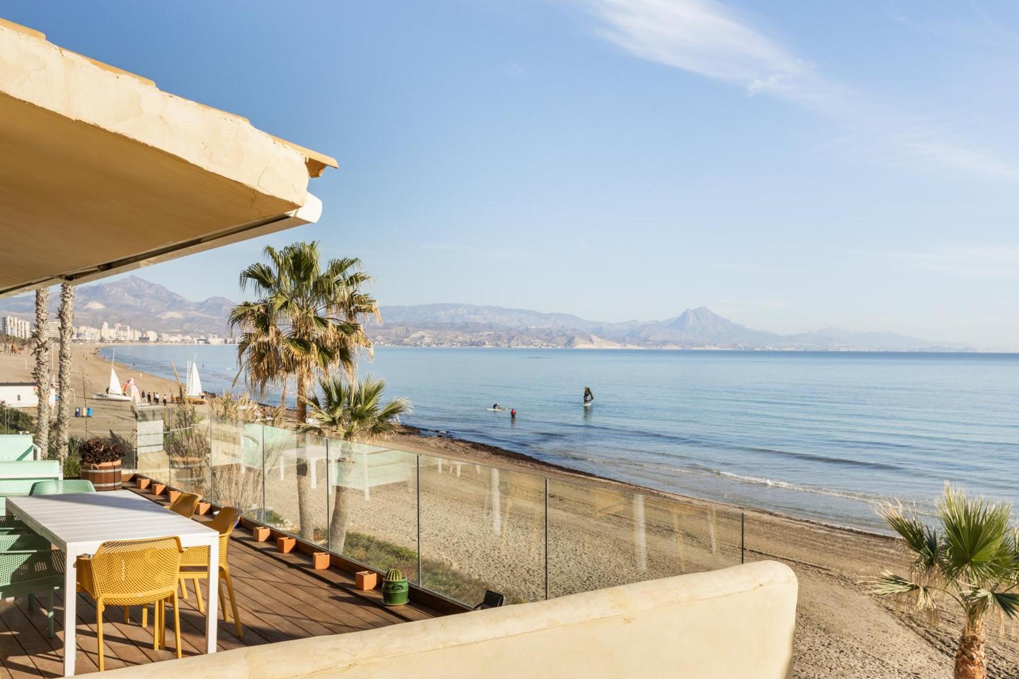 Maravilloso Apartamento Amanecer Cabo A Pie De Playa Y Mar En Chalet Roquetes Alicante Exteriér fotografie